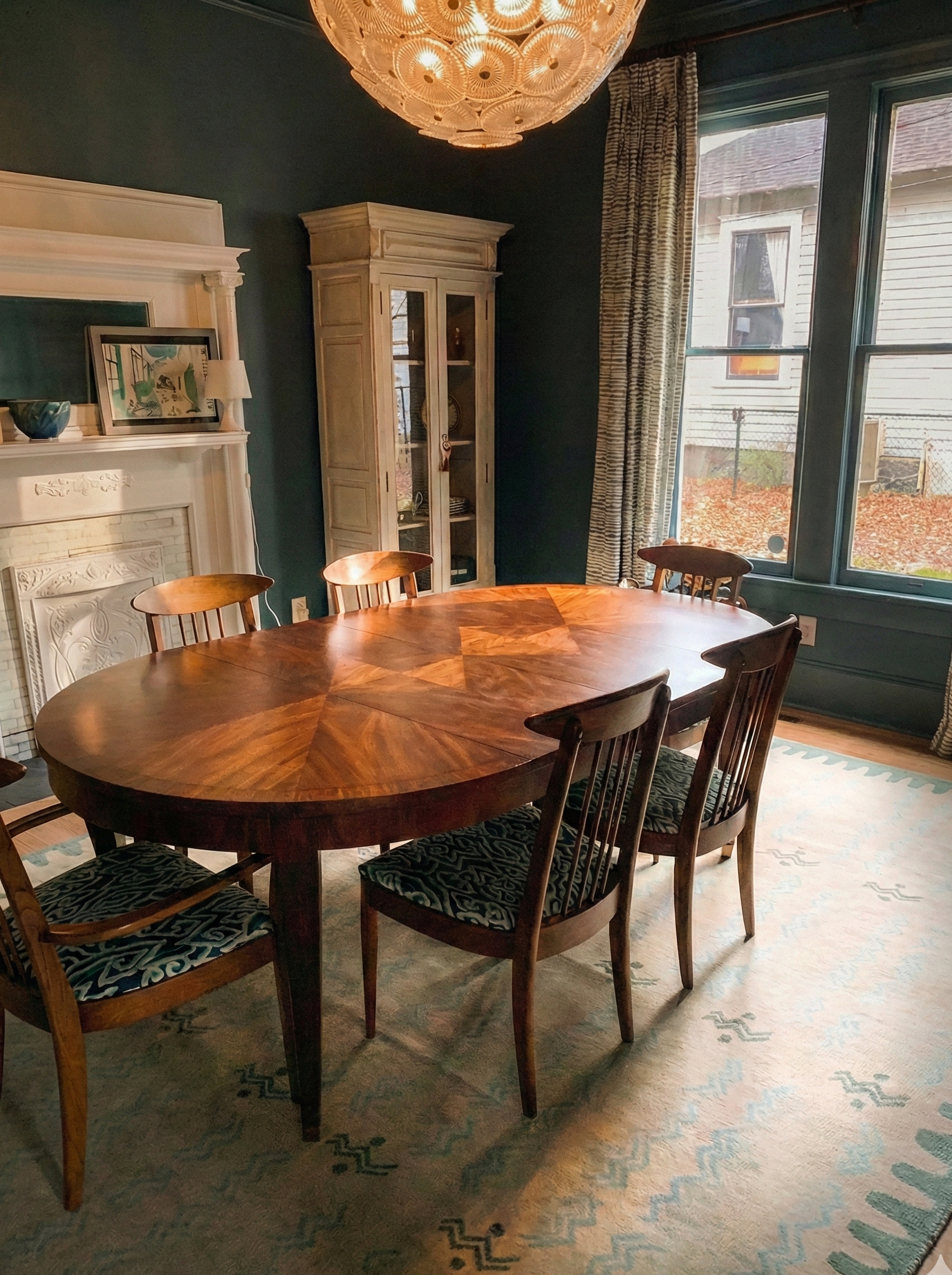 Bungalow Oushak - Blue/Green