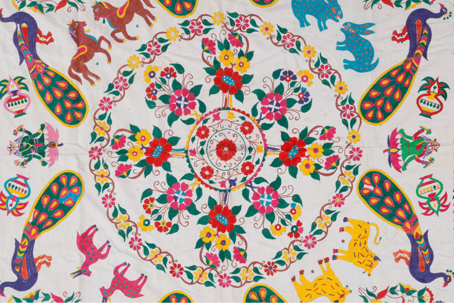 Gujarti Indian Embroidered Tapestry