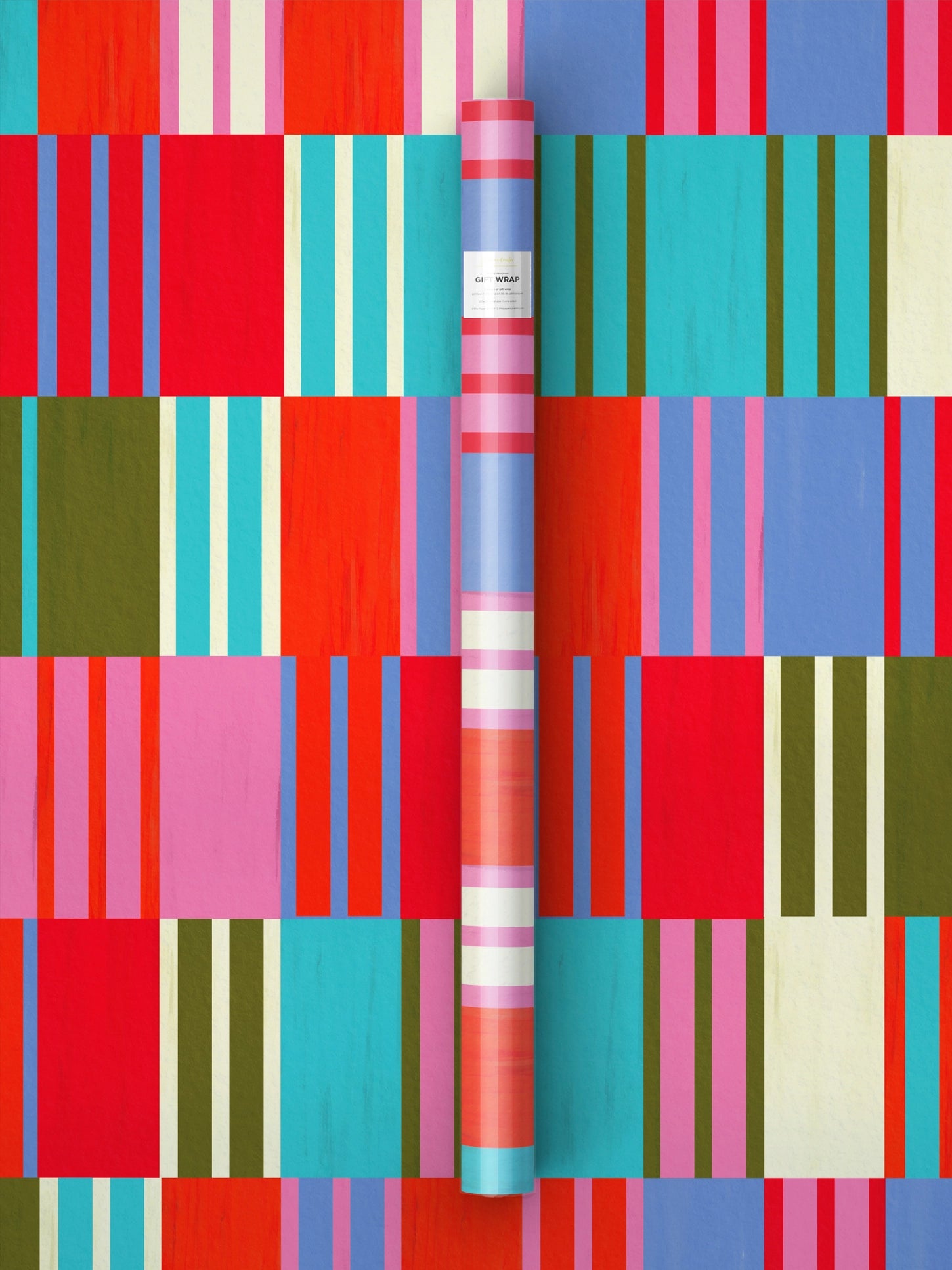 Split Stripe Gift Wrap