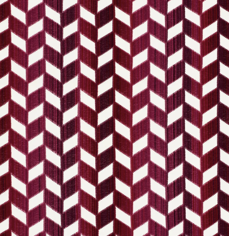 Schumacher- Chevron Strie Velvet