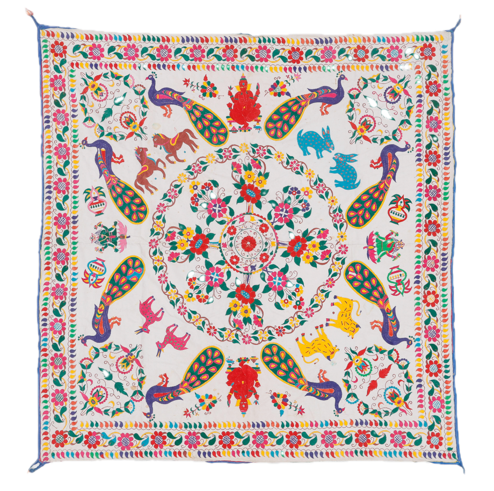 Gujarti Indian Embroidered Tapestry