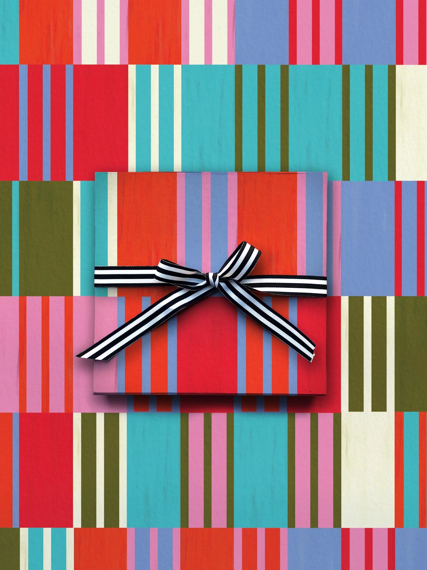 Split Stripe Gift Wrap