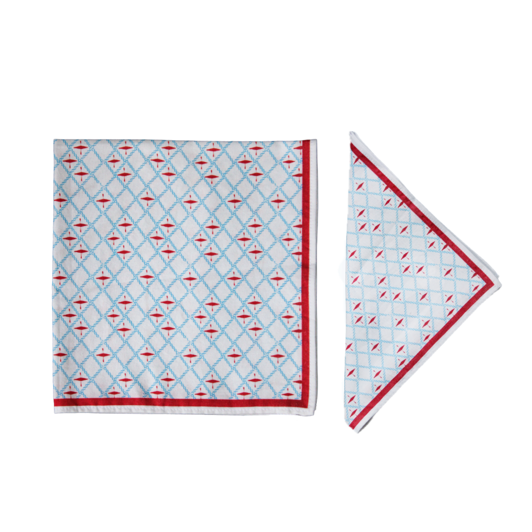 Kayak Pattern Napkin, Set of Four