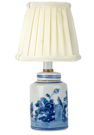 Porcelain Lidded Jar Flower Tiny Lamp